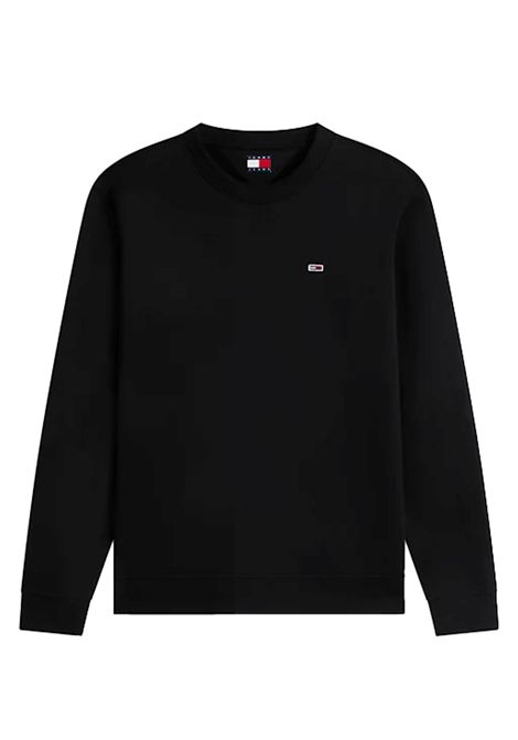 Felpa Tommy Hilfiger Reg S Flag Crew Girocollo Nero Uomo TOMMY HILFIGER | Felpe | DM0DM20741-BDS